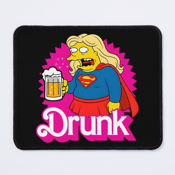 Item preview,  Drunk Supergirl  Simpsons Mashup designed and sold by ‪Mouad Elfettachi.