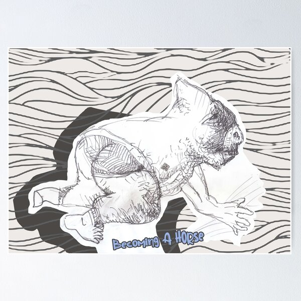 Item preview, Becoming A Horse (Drawing by ACCI)  designed and sold by VanyssaGraphics.