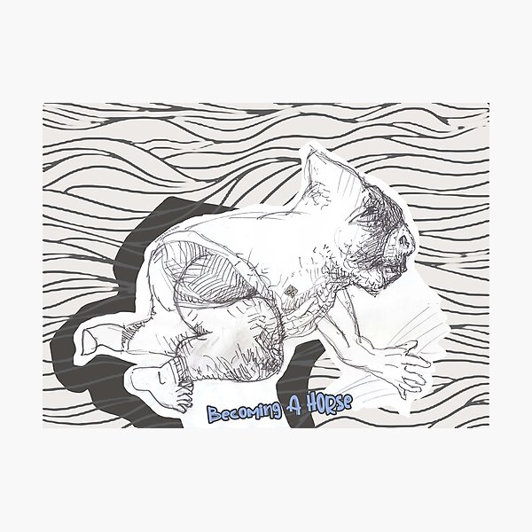 Item preview, Becoming A Horse (Drawing by ACCI)  designed and sold by VanyssaGraphics.