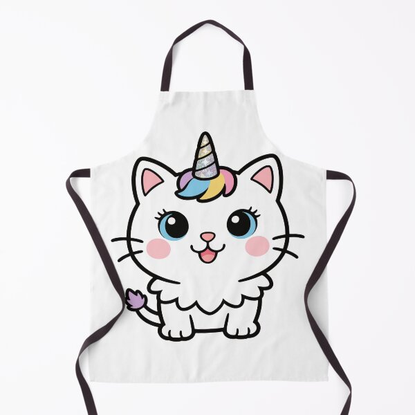 Item preview, Copy of Kawaii Caticorn Design - Pink and Blue Unicorn Cat with Gold Glitter Horn designed and sold by Liberty4Punk.
