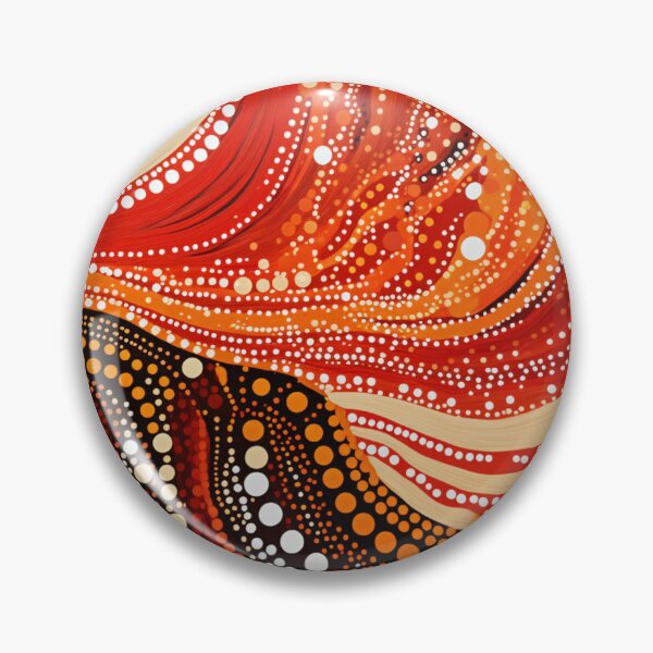 Item preview, Aboriginal Inspired Dot Art - In the Mouth of a Volcano designed and sold by GrinGalore.