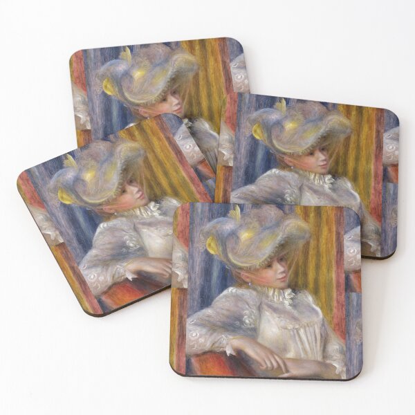 Item preview, Woman With a Hat by Pierre-Auguste Renoir: Elegant Impressionist Fashion Portrait designed and sold by artofuniverse.
