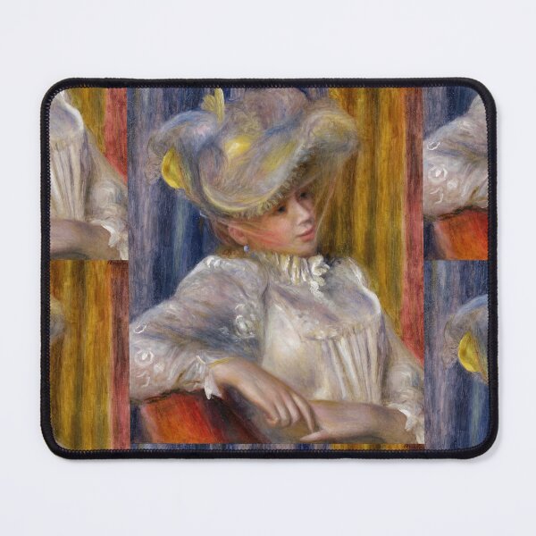 Item preview, Woman With a Hat by Pierre-Auguste Renoir: Elegant Impressionist Fashion Portrait designed and sold by artofuniverse.