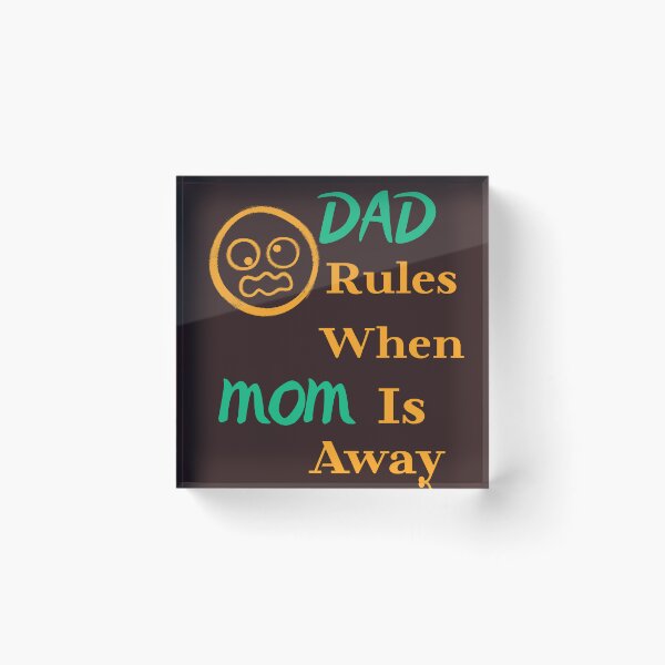 Item preview, Dad Rules When Mom is Away Funny Fatherhood T-Shirt designed and sold by bozet.