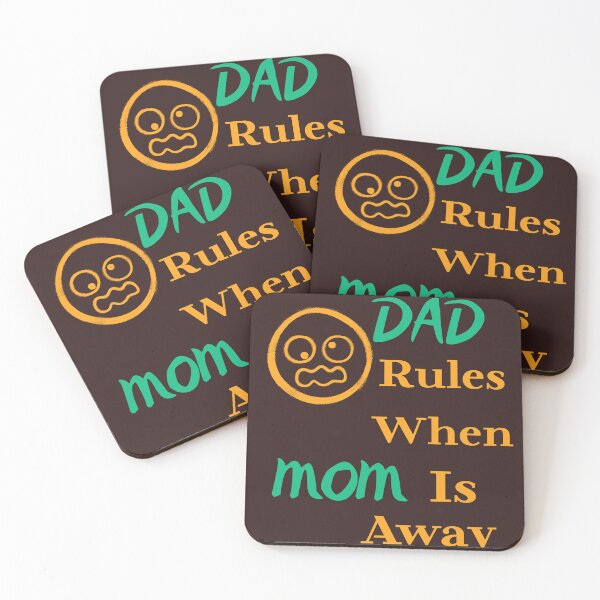 Item preview, Dad Rules When Mom is Away Funny Fatherhood T-Shirt designed and sold by bozet.