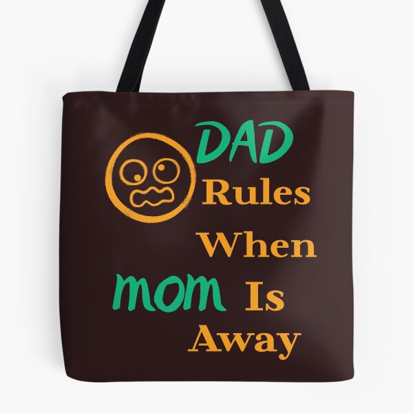 Item preview, Dad Rules When Mom is Away Funny Fatherhood T-Shirt designed and sold by bozet.