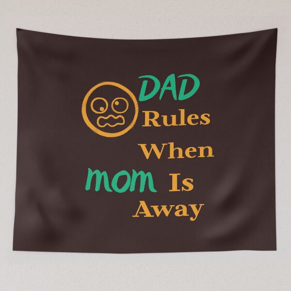 Item preview, Dad Rules When Mom is Away Funny Fatherhood T-Shirt designed and sold by bozet.