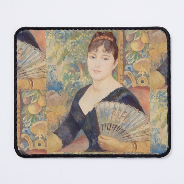Item preview, Woman With Fan Femme a Leventail by Pierre-Auguste Renoir: Impressionist Portrait Poster designed and sold by artofuniverse.
