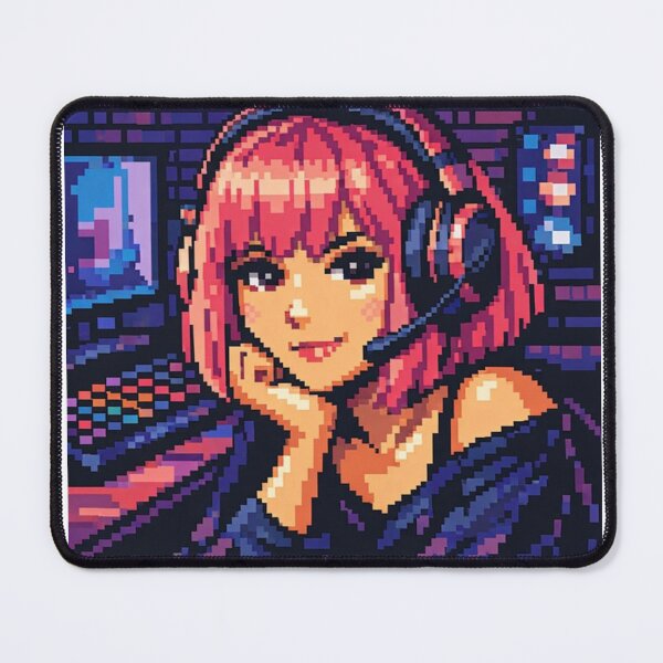 Item preview, Pixel Gamer Girl – Retro Neon Aesthetic designed and sold by EchoWave11.