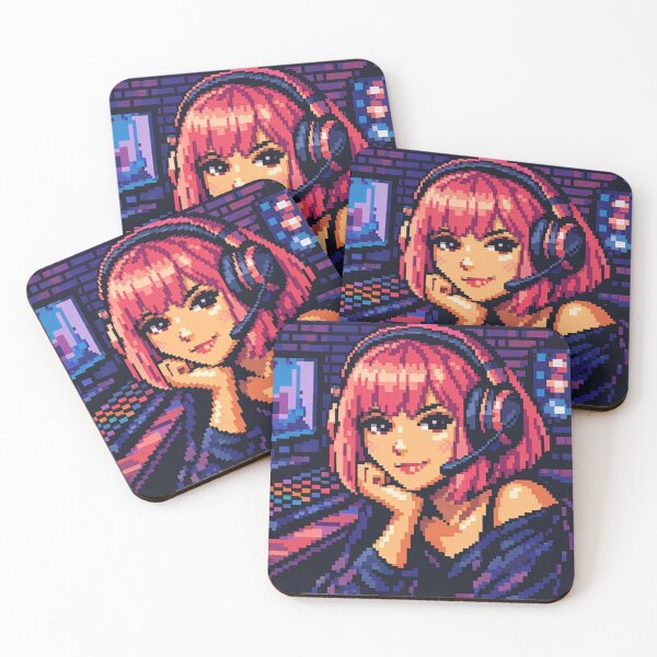 Item preview, Pixel Gamer Girl – Retro Neon Aesthetic designed and sold by EchoWave11.