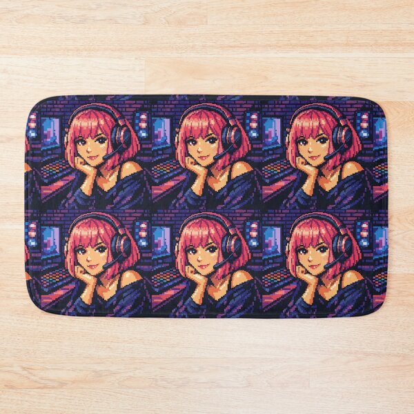 Item preview, Pixel Gamer Girl – Retro Neon Aesthetic designed and sold by EchoWave11.