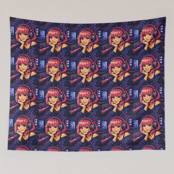 Item preview, Pixel Gamer Girl – Retro Neon Aesthetic designed and sold by EchoWave11.