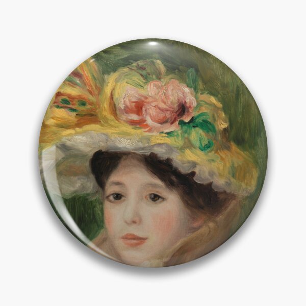 Item preview, Woman With Capeline by Pierre-Auguste Renoir: Romantic Impressionist Portrait Poster designed and sold by artofuniverse.