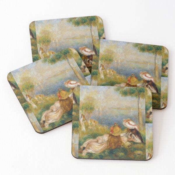 Item preview, Young Girls By the Sea by Pierre-Auguste Renoir: Dreamy Impressionist Poster designed and sold by artofuniverse.