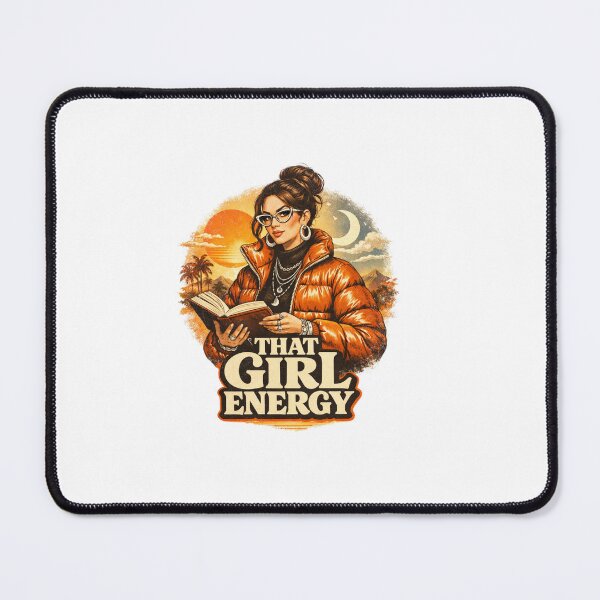 Item preview, THAT GIRL ENERGY - Vintage 70s Retro Librarian Design designed and sold by sabily.