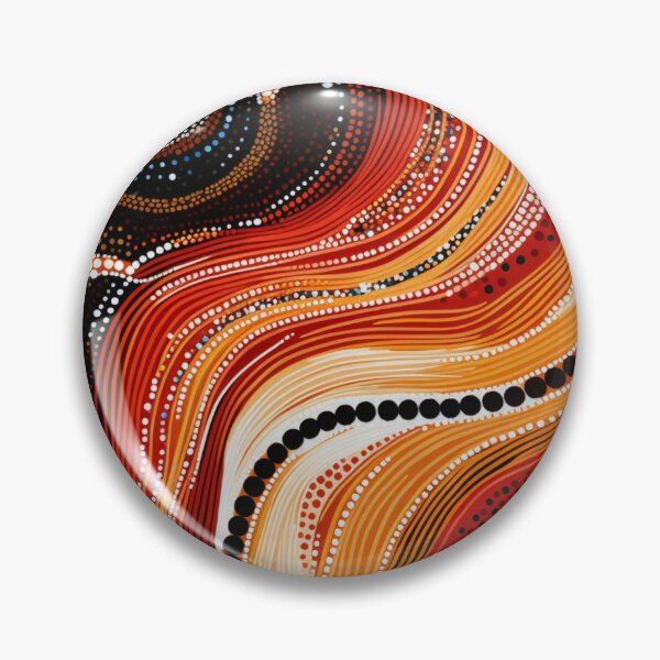Item preview, Aboriginal Inspired Dot Art - Magma Waves designed and sold by GrinGalore.