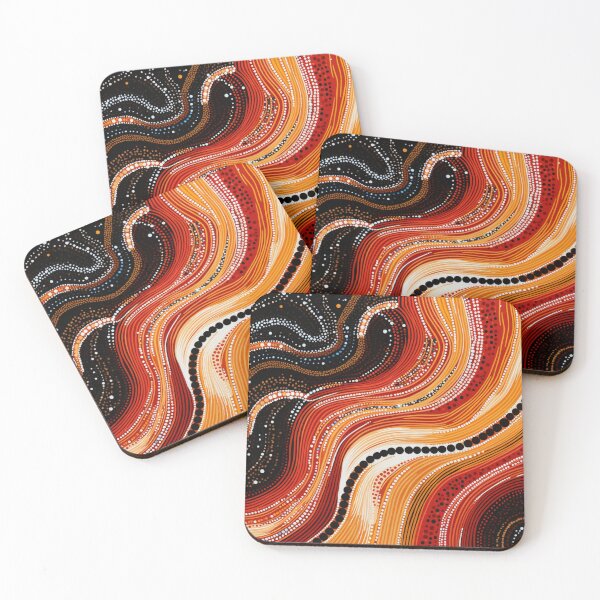 Item preview, Aboriginal Inspired Dot Art - Magma Waves designed and sold by GrinGalore.