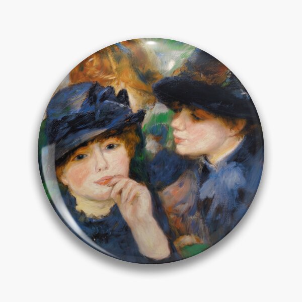 Item preview, Womans Head With Red Hat by Pierre-Auguste Renoir: Warm Impressionist Floral Study designed and sold by artofuniverse.