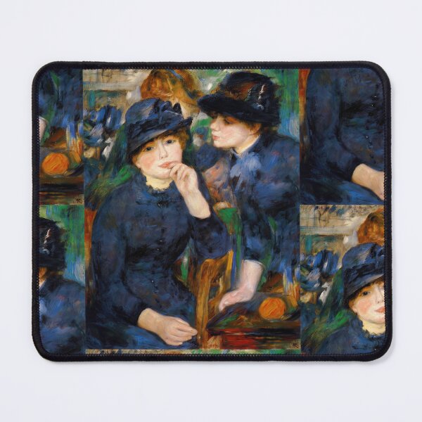 Item preview, Womans Head With Red Hat by Pierre-Auguste Renoir: Warm Impressionist Floral Study designed and sold by artofuniverse.