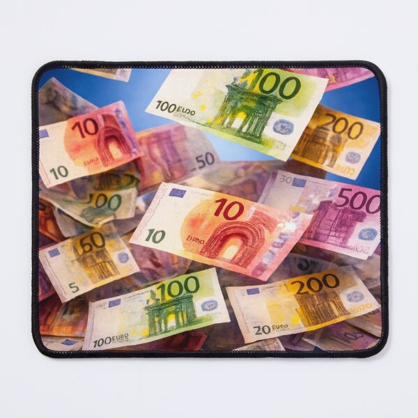 Item preview, Cash flow – Framed euro banknotes – Decor designed and sold by JcAbstractArt.