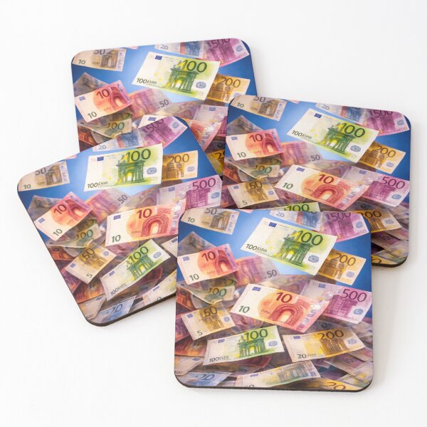 Item preview, Cash flow – Framed euro banknotes – Decor designed and sold by JcAbstractArt.