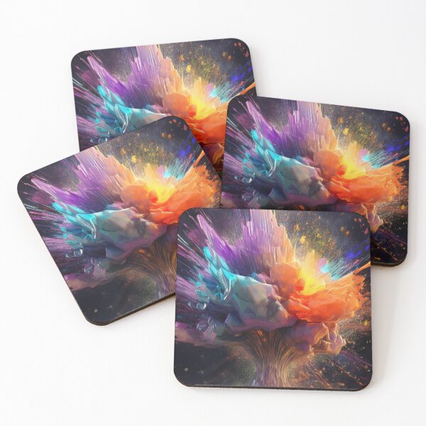 Item preview, Cosmic Tree Vibrant Color Explosion Abstract Art designed and sold by Biliastro.