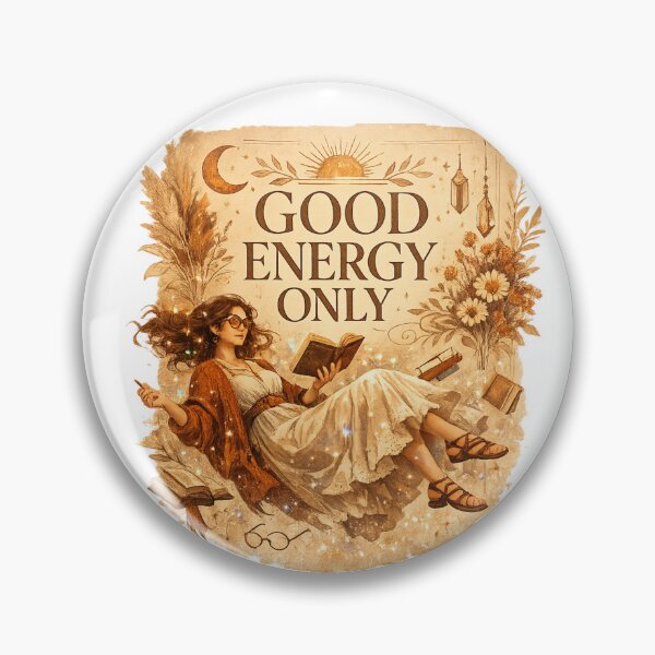 Item preview, GOOD ENERGY ONLY - Boho Botanical Librarian Design designed and sold by sabily.