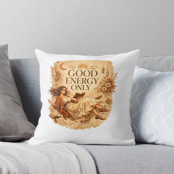 Item preview, GOOD ENERGY ONLY - Boho Botanical Librarian Design designed and sold by sabily.