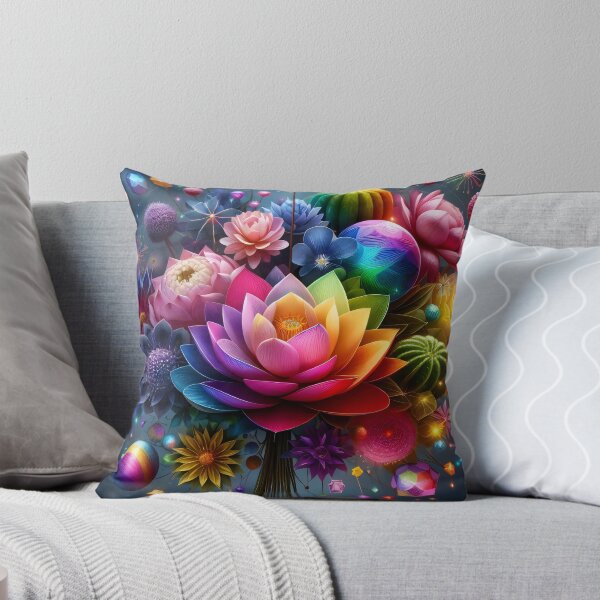 Item preview, Autism Awareness Symbolic Rainbow Floral Art designed and sold by AI-Only Creations.