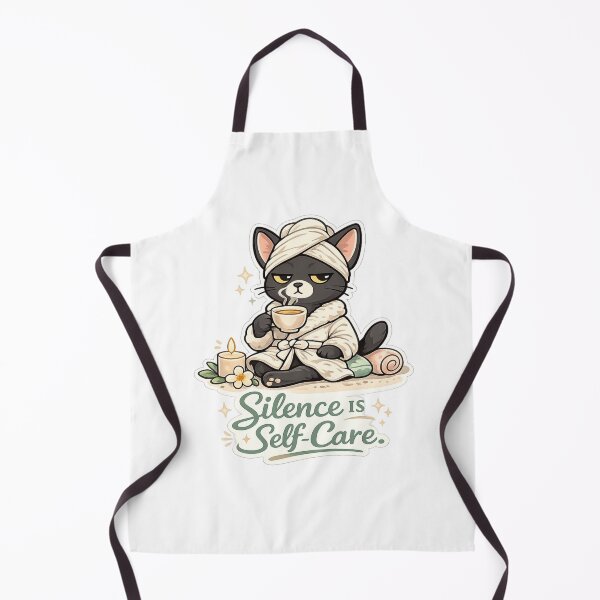 Item preview, Silence Is Self-Care. — Spa Day Black Cat Sticker designed and sold by Gentlestate.