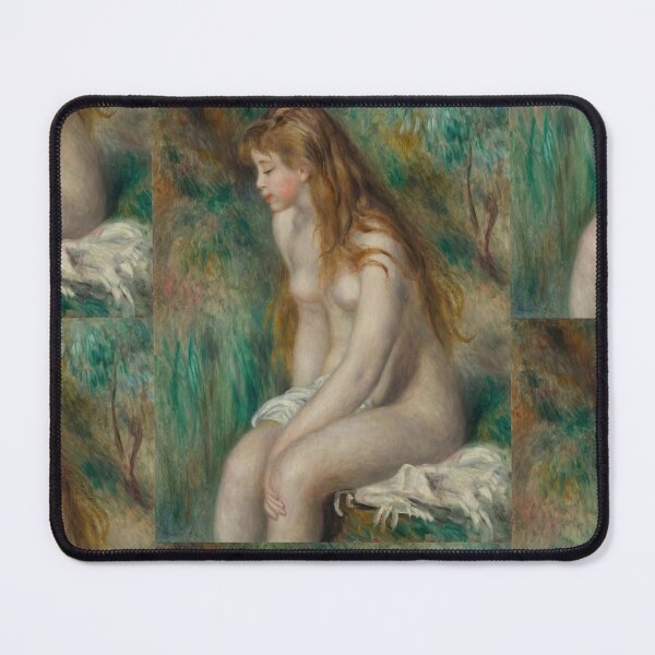 Item preview, Young Girl Bathing by Pierre-Auguste Renoir: Romantic Impressionist Nude Poster designed and sold by artofuniverse.