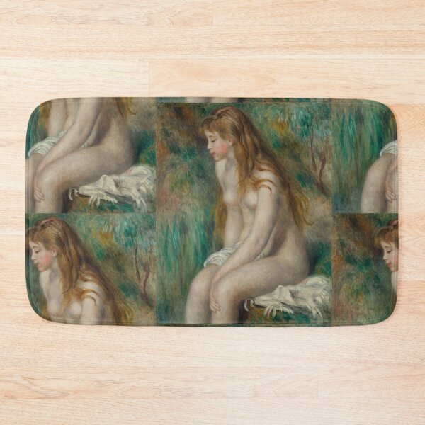 Item preview, Young Girl Bathing by Pierre-Auguste Renoir: Romantic Impressionist Nude Poster designed and sold by artofuniverse.