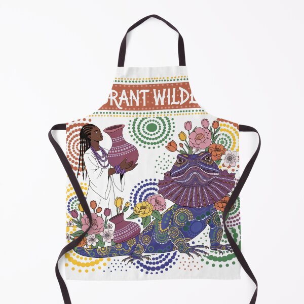 Item preview, Woman with a lizard in the style of aboriginal art designed and sold by Stellar Geometry.