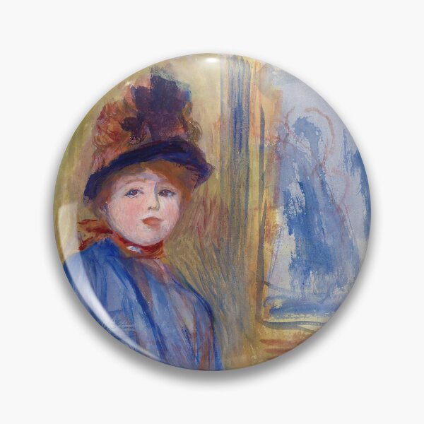 Item preview, Young Girl in a Blue Dress by Pierre-Auguste Renoir: Impressionist Portrait Poster designed and sold by artofuniverse.