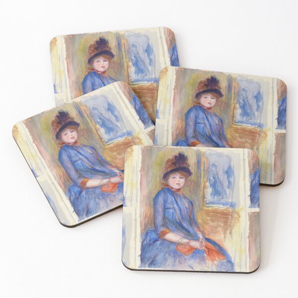 Item preview, Young Girl in a Blue Dress by Pierre-Auguste Renoir: Impressionist Portrait Poster designed and sold by artofuniverse.