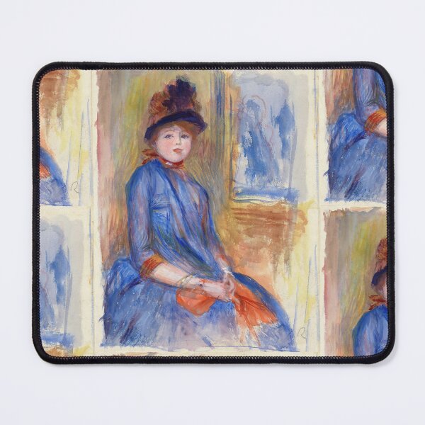 Item preview, Young Girl in a Blue Dress by Pierre-Auguste Renoir: Impressionist Portrait Poster designed and sold by artofuniverse.