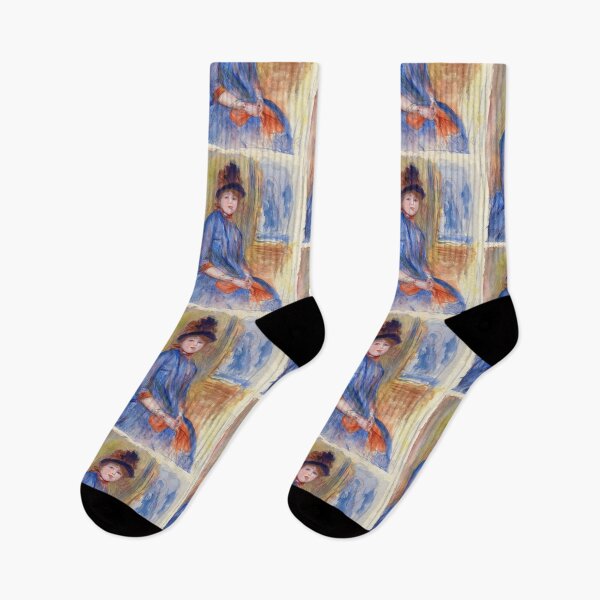 Item preview, Young Girl in a Blue Dress by Pierre-Auguste Renoir: Impressionist Portrait Poster designed and sold by artofuniverse.