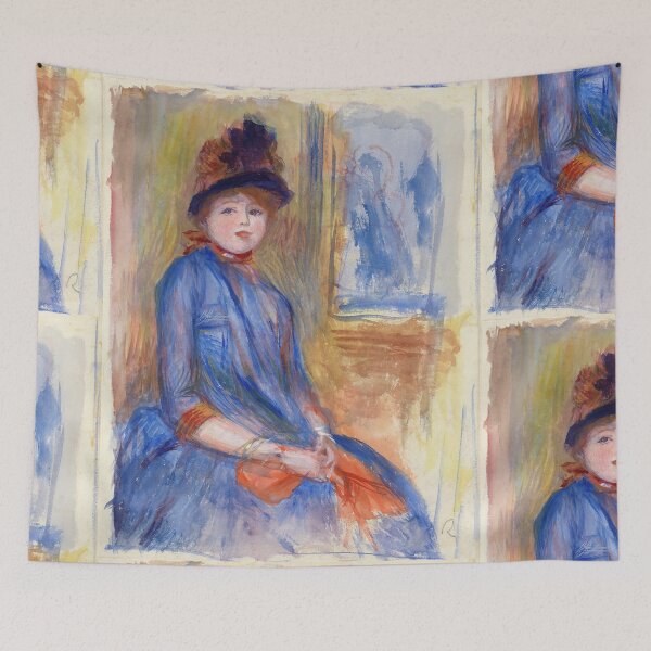 Item preview, Young Girl in a Blue Dress by Pierre-Auguste Renoir: Impressionist Portrait Poster designed and sold by artofuniverse.