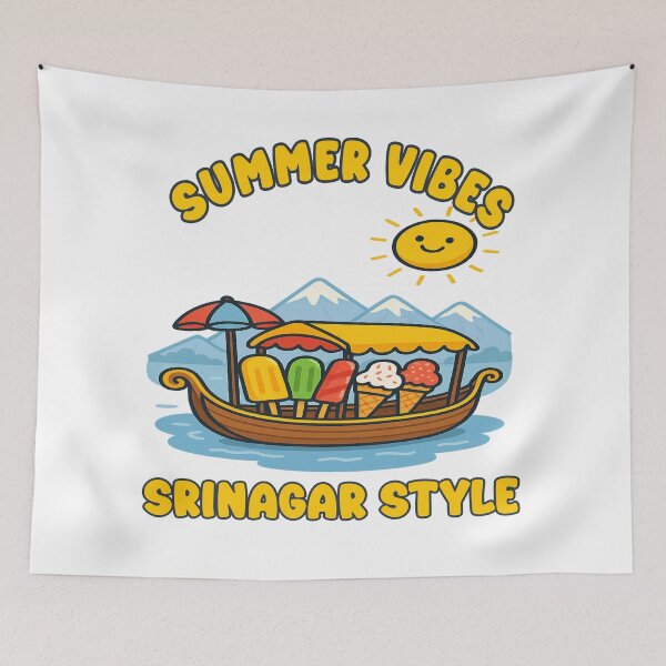 Item preview, Summer Vibes Srinagar Style | Kashmir Shikara Ice Cream Funny Travel  designed and sold by Globalcitytees.