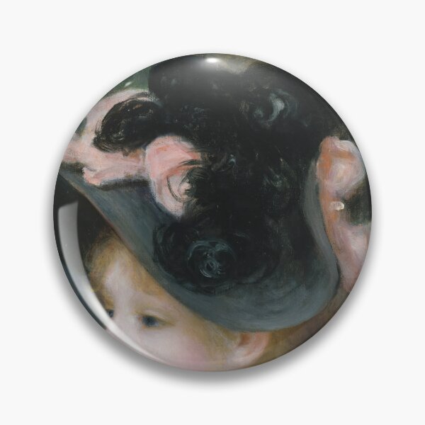 Item preview, Young Girl in a Pink and Black Hat by Pierre-Auguste Renoir: Romantic Portrait Poster designed and sold by artofuniverse.