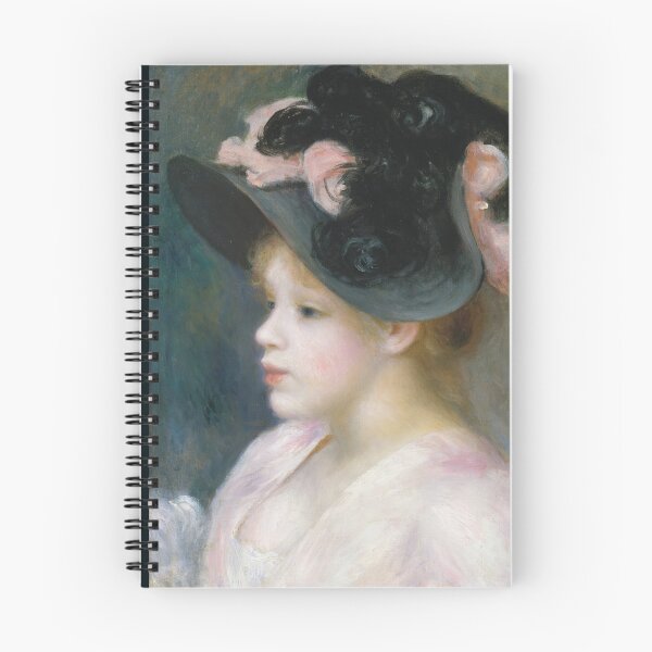 Item preview, Young Girl in a Pink and Black Hat by Pierre-Auguste Renoir: Romantic Portrait Poster designed and sold by artofuniverse.