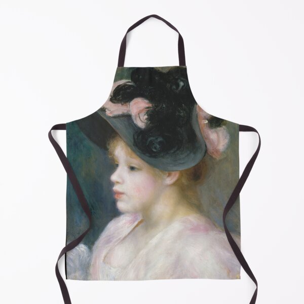Item preview, Young Girl in a Pink and Black Hat by Pierre-Auguste Renoir: Romantic Portrait Poster designed and sold by artofuniverse.