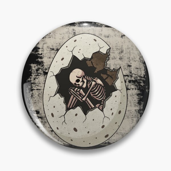 Item preview, Sad Skeleton Sitting in Broken Egg – Dark Easter / Gothic Art Design designed and sold by Xatutik.art.