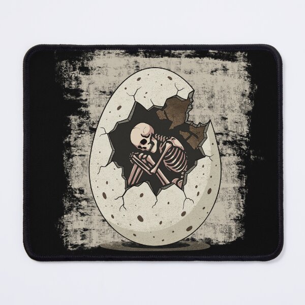 Item preview, Sad Skeleton Sitting in Broken Egg – Dark Easter / Gothic Art Design designed and sold by Xatutik.art.