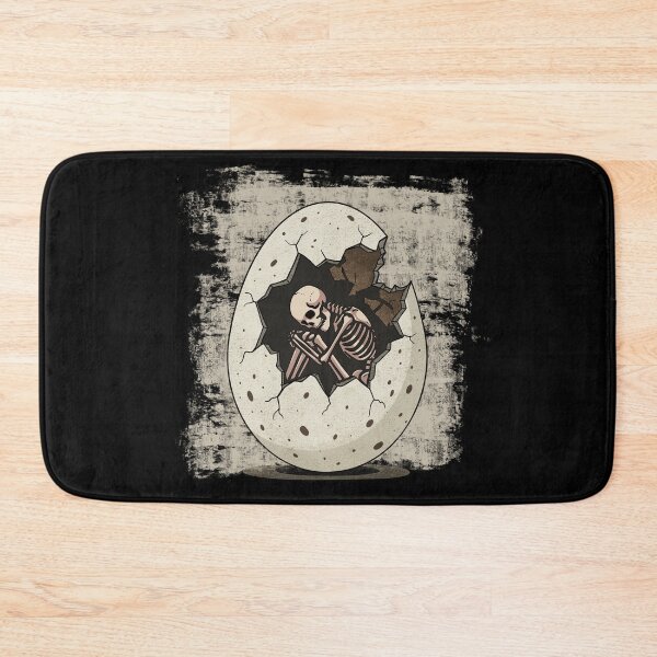 Item preview, Sad Skeleton Sitting in Broken Egg – Dark Easter / Gothic Art Design designed and sold by Xatutik.art.