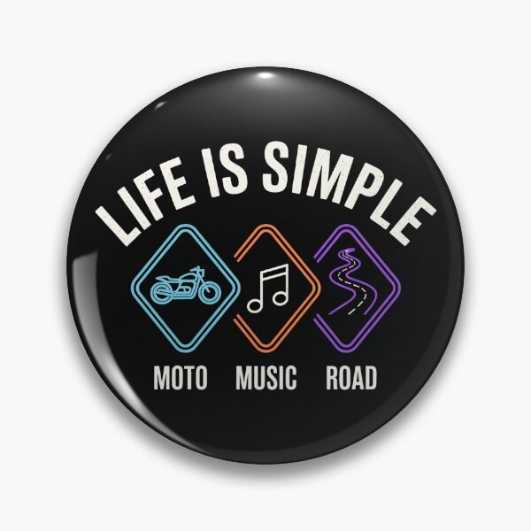 Item preview, Life is Simple: Motorcycle, Music & Road - Retro Vintage Style designed and sold by LV-creator.