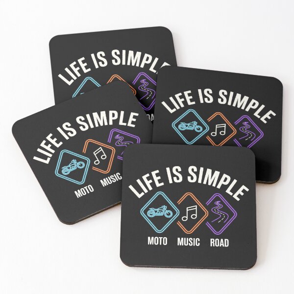 Item preview, Life is Simple: Motorcycle, Music & Road - Retro Vintage Style designed and sold by LV-creator.