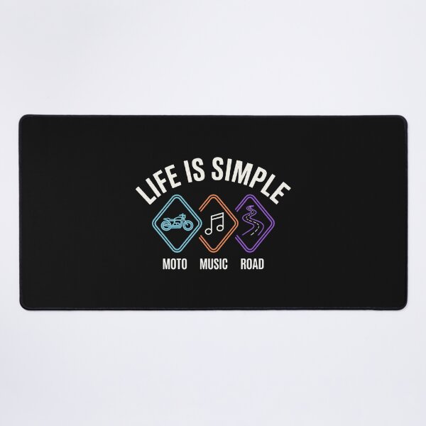 Item preview, Life is Simple: Motorcycle, Music & Road - Retro Vintage Style designed and sold by LV-creator.