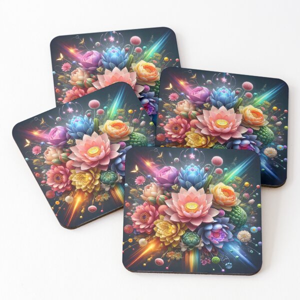 Item preview, Autism Awareness Radiant Floral Power Art designed and sold by AI-Only Creations.