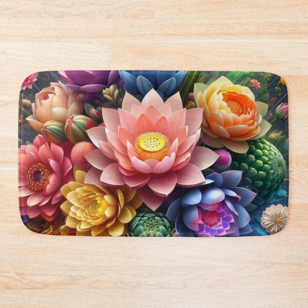 Item preview, Autism Awareness Radiant Floral Power Art designed and sold by AI-Only Creations.